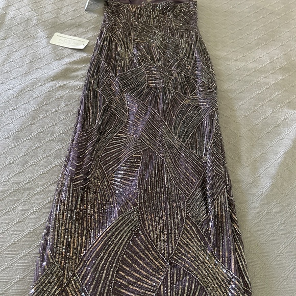 Beaded Halter Column Gown - Picture 4 of 4